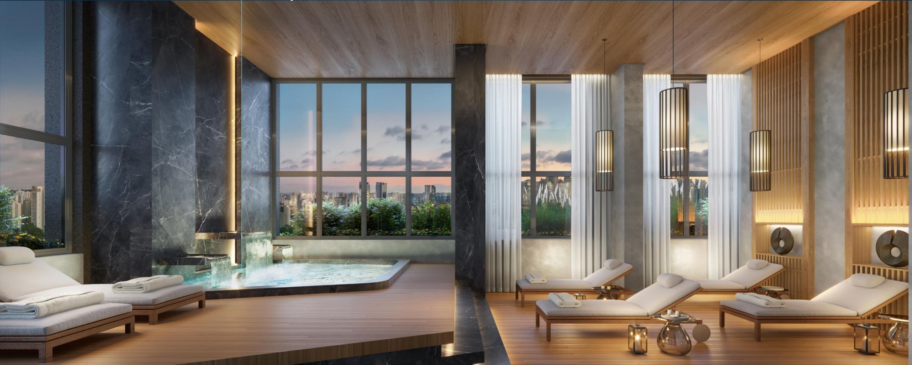 Spa premium do PG Residences no Parque Global